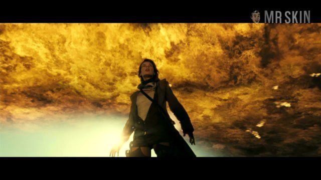Sexiest Milla Jovovich Scene in Resident Evil: Extinction. Sexy, breasts, bush. 208609