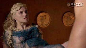 Lucy Lawless in Spartacus (2010-2013) Sexy Right Breast Breasts Breasts Bush 220499
