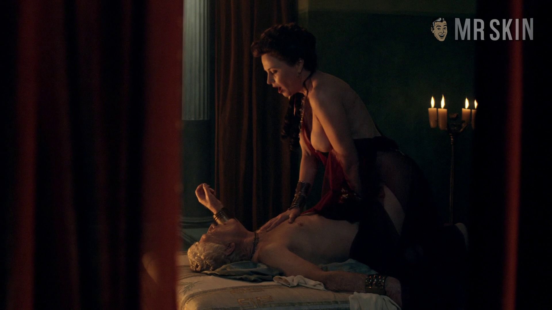 Lucretia from Spartacus Naked. Left Breast, breasts, bush. 228263