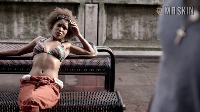 Sexiest Scenes of Alisha Daniels from Misfits. Bikini, right breast, right nipslip. 242111