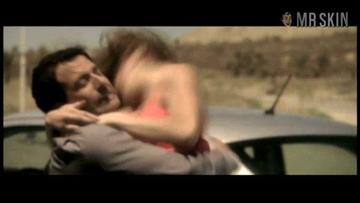 Dana Fares in One in the Gun (2010) Thong Right Nipslip Breasts Lesbian 226622