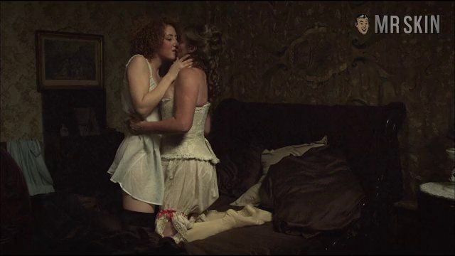 Maison Close's Sexiest Scenes with Blandine Bellavoir. Sexy, Lesbian, breasts, left breast. 241218