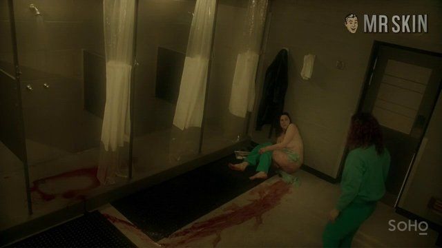 Pamela Rabe Naked as Joan Ferguson. Left Breast, breasts, butt. 250827