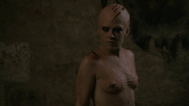 Hecate Poole from Penny Dreadful Naked. Breasts, Prosthetic, butt, left breast. 250505
