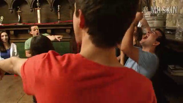 Topless Beer Pong Girl from Alpha House Naked. Breasts. 237473