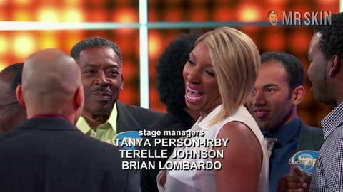 Herself from Celebrity Family Feud Naked. Left Nipslip, breasts. 251915