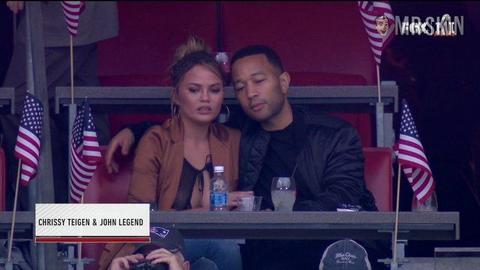 Chrissy Teigen Nude in Super Bowl. Right Nipslip, breasts. 256744