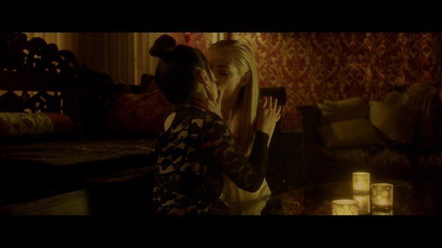 Sexiest Kathleen Munroe Scene in Birdland. Lesbian, breasts, right breast. 264181