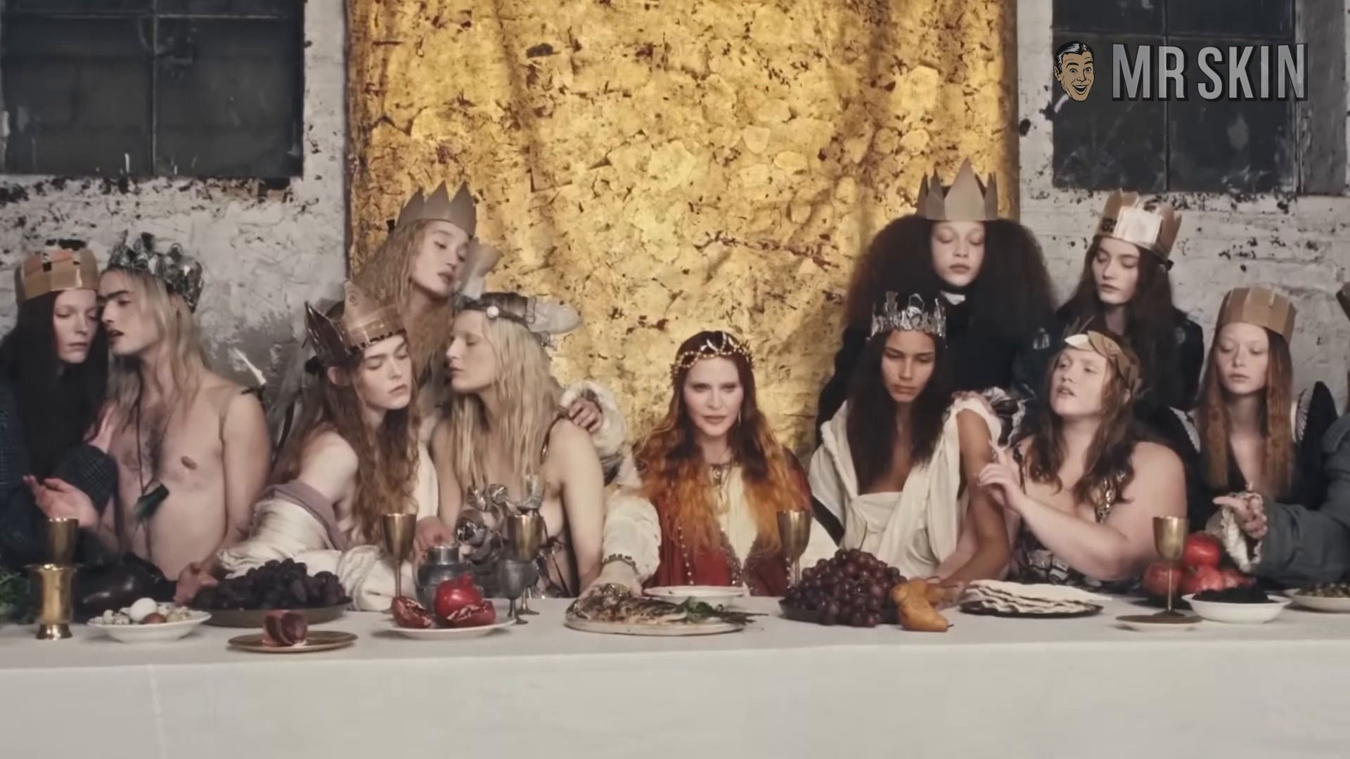 Binx Walton, Guinevere Van Seenus in Madonna X Vanity Fair – The Enlightenment (2023) Nipslip Left Breast Breasts Left Breast 342467